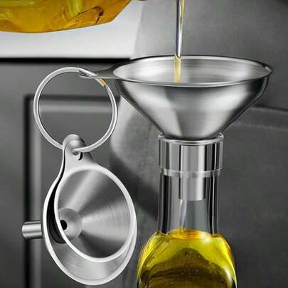 Set imbuto multifunzione, filtro olio da cucina, versatore per vino, adatto per liquidi, vino, olio, marmellata, polveri, fagioli, cereali, riempimento di piccole bottiglie. Utensili essenziali da cucina, imbuto per riempimento e versamento, multi-misura per olio, vino e organizzazione della cucina, anti-gocciolamento, facile da riporre per l'organizzazione della cucina
