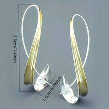 Retro Style Dangerous Earrings, Unique Irregular Design, Exquisite Bohemian Style, Perfect Holiday Souvenir And Women's Gift - 銀色 - 查看 3