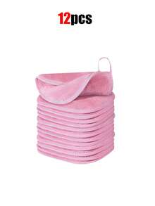 12pcs Makeup Remover Pads, Edged Design, Reusable, Soft & Moisturizing Cleansing Wipes, 6/3/1 Pcs Set - Multicolor - View 7