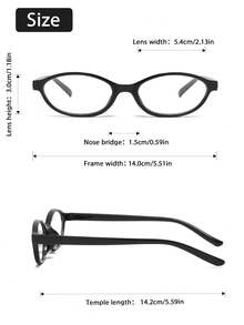 一副椭圆形经典个性化优雅精致透明眼镜，适合日常生活、办公阅读、看电视、玩游戏、打电话等各种场合，是女士的时尚配饰，适合所有脸型。 - 無色 - 查看 11