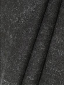 Printed Summer Youth Men'S Loose Short Sleeve Washed Vintage 230g Pure Cotton Comfortable Breathable Casual Street Round Neck T-Shirt - 黑色 - 查看 7