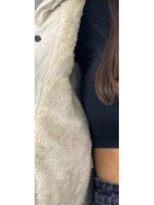 Women's Plus Size Lined Parka Jacket - Krim - View 4