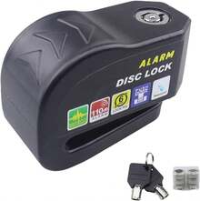 Alarma Candado Motocicleta Bicicleta Antirrobo Impermeable Freno de Disco Bloqueo - Negro - Ver 3