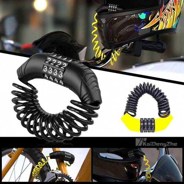 1 Pc Universal Motorcycle Electric Cars Security Helmet Password Wire Lock Portable Anti-Theft Road Bike Bicycle Locks