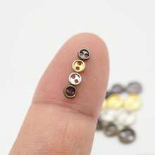100Pcs 4 Colors Mini Metal Buttons 3mm(1/8inch) 2 Hole Round Metal Round Buttons DIY For Doll Clothes Bag Deoration Sewing Craft - Multicolor - View 3