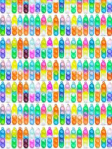 24/48pcs Random Colors And Random Styles Pop Fidget Keychain - Mini Fidget Toys Bulk Party Favors For Kids - Boys Girls Push Pops Bulk Toys - Its Small Prizes For Kids Classroom Birthday Party Favors Bubble Poppers