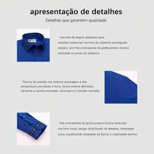 Men's Slim Fit Dress Shirt - Anti-Wrinkle, Anti-Wrinkle And Breathable Elegant Collar | Soft Touch | Machine Washable Comfortable For Work And Events - Azul real - Ver 3