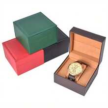 1pc Luxury Watch Boxes, Flip Watch Gift Box, Watch Storage Case, Soft Interior, Safety Closure, Watch Box For Men & Women, Very Suitable For Christmas, Birthday Parties, Anniversaries, Watch Gift Packaging, Watch Collection Storage.