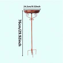 1 件金属喂鸟浴盆，用于花园、庭院、草坪的装饰性地面支架，适用于后院鸟盆、喂鸟，是送给父母、朋友的礼物