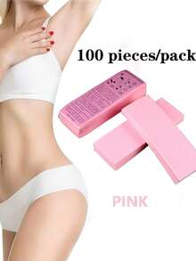 100片/80片/50片男女通用脱毛蜡纸，脱毛配件，需配合脱毛蜡使用！（不含蜡）脱毛蜡纸配件，一次性专业沙龙脱毛蜡纸，理发店、美容院、旅行必备脱毛产品及配件/一次性无纺布脱毛蜡纸，脱毛配件 脱毛蜡纸