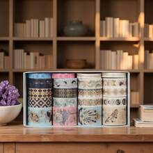 20PCS Chinese Style Stickers Tape Various Printing DIY Craft Decorative Sticker For Phone DIY Crafts Scrapbook Art Journal