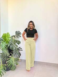 Serena Pantalona Tailored Trousers - 黃色 - 查看 1