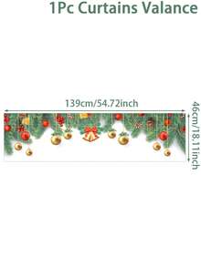 1 件圣诞窗帘帷幔，圣诞快乐短窗帘，包括圣诞铃铛、雪人、圣诞树、姜饼人和红花款式，半窗帘，圣诞厨房窗帘，圣诞派对装饰，圣诞派对用品，圣诞装饰，家居圣诞装饰，圣诞房间装饰， - 彩色 - 查看 12