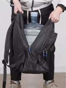 Mochila de gran capacidad, mochila de viaje de trabajo, para hombres, mochila escolar de gran capacidad, bolso para hombres, mochila de escuela secundaria, mochila escolar - Negro 62515-1 - Ver 8