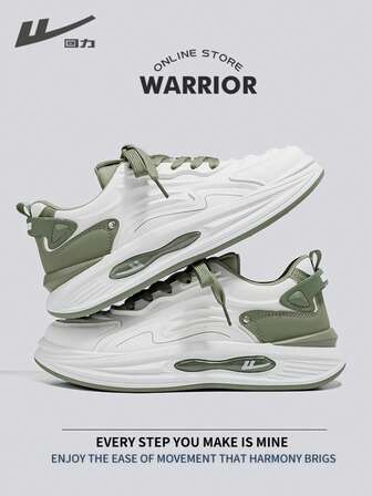 WARRIOR 勇士时尚复古男士运动鞋春秋舒适跑步鞋简约风格休闲时尚运动鞋全年适用耐磨全天穿着训练运动鞋