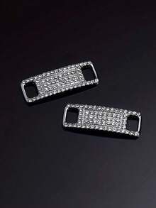 2/4pcs Metal Shoelace Buckle - Hollow Out Zinc Alloy, Synthetic Cubic Zirconia, Unisex Sports Shoes Accessories, Shoe Decoration, Shoe, Spring Summer Picks, Brides Maid Gifts, Room, Bedroom Decor, Bedroom Decor, Beach, Travel, For Men, For Women, Vacation,Cute Stuff - Multicolor - View 2