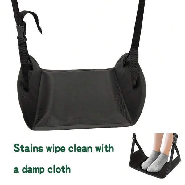 可调节高度的飞机脚凳、脚吊床、脚踏板、旅行脚凳、飞行腿吊床挂钩、适用于飞机、火车、办公室的便携式旅行配件