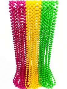 D EXCEED 1件/3件/6件/8件/9件/12件/24件/32件 1980年代复古霓虹派对街头嘻哈串珠项链手链蕾丝发带，适合70年代80年代服装化妆舞会派对万圣节服装配饰