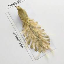 1件/2件，圣诞节，万圣节，人造羽毛鸟花园装饰，人造泡沫鸟凤凰孔雀景观，仿生工艺鸽子装饰，客厅花园家居装饰，庭院鸟，多场景适用人造鸟雕像，圣诞树装饰 - 彩色 - 查看 16