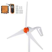 500W Wind Turbine Generator With Anemometer, 12V Wind Turbine Kit, 3-Blade Wind Power Generator, MPPT Controller And Adjustable Windward Direction, Suitable For Home, Farm, RVs And Boats - Orange - View 8