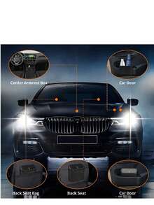 4 pezzi/Set - 1 Elegante Cestino Portarifiuti + 3 Sacchetti Portarifiuti Resistenti, Scatola Portaoggetti Versatile da Appendere alla Portiera dell'Auto, Innovativa Mini Pattumiera Auto Creativa per Sedile Anteriore e Posteriore, Accessori Essenziali per Ufficio in Auto per un'Esperienza di Guida Senza Disordine, Perfetto per Viaggi su Strada, Pendolarismo Quotidiano e Gite in Famiglia, Mantieni il Tuo Veicolo Ordinato e Pulito con Questo Organizzatore Funzionale ed Elegante, Idea Regalo Ideale per Appassionati di Auto e Genitori Impegnati, Migliora l'Interno della Tua Auto con Soluzioni Pratiche, Perfetto per Viaggi di Vacanza e Uso Quotidiano.