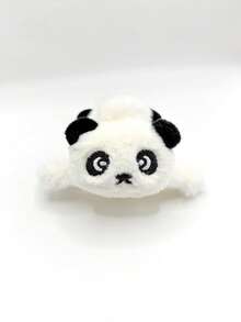 1 pieza Pinza de pelo de mujer con diseño de panda de dibujos animados en blanco y negro, accesorio de pelo lindo para uso diario, fiesta, versátil para otoño/invierno, accesorio de pelo con pinza para vacaciones y atuendos de mujer - Blanco y Negro - Ver 6