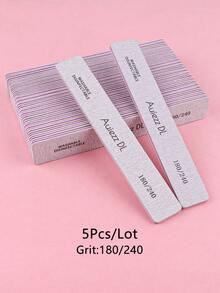 3Pcs/5Pcs/10Pcs Diamond Nail Files, Durable Double-Sided Manicure Files, Rectangular Nail Care Tools - Light Grey - View 14