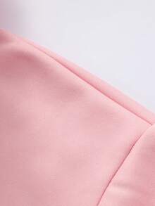 Men's Casual Hooded Half-Zip Fleece Sweatshirt - Pink - View 6