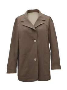 Retro Casual Commuter Pocket Jacket For Women - Khaki - View 3