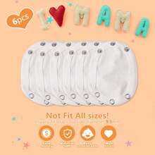 1/2/3/4/5/6/7/8/9/10pcs Baby Romper Extension Pieces, Infant Extender Pads, Suitable For Continuing To Use Outgrown Rompers And - White - View 15