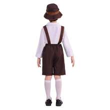 Kids Bavarian Boy Set Includes Hat, Suspenders, Shirt, And A Pair Of Knee Socks, German Traditional Costume For Oktoberfest, Halloween, Cultural Events & Stage Performances