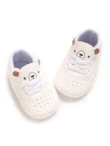 0-1岁婴儿鞋，可爱时尚系带运动鞋，软底舒适幼儿鞋，0-1岁 - 白色 - 查看 3