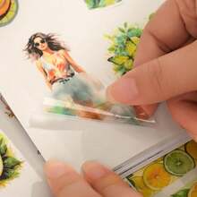 20 Sheets Scrapbook Stickers Book, 100+ Journaling Stickers For Scrapbooking Supplies, PET Aesthetic Vintage Stickers For Scrapbooking