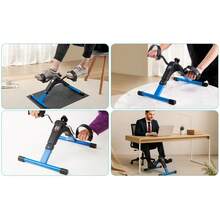 Shoze Mini Exercise Bike, Pedal Exerciser With LCD Display, Leg Exercise Machine, Portable Folding Trainer Adjustable Resistance Fitness Exercise Equipment With Non-Slip Mat And Fixed Strap - Green - View 4