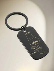 Ayotu Llaveros personalizados con patrón de puño familiar, etiquetas personalizadas para mascotas, colgantes para mochilas, llavero de regalo para maestros para papá, esposo y colegas, regalo del Día del Padre - Multicolor - Ver 16