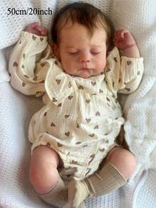 3D Skin With Visible Veins Vinyl Limbs Cloth Body 50 CM Asleep Reborn Baby Doll Toy For Girl Cute Lifelike Baby Newborn Doll Bedtime Toy Handmade Birthday Gift - 睡娃娃 - 查看 2