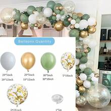 4 套气球拱门套件，适用于迎婴派对、婚礼、圣诞节、生日派对装饰 - 彩色 - 查看 10