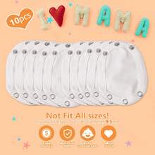 1/2/3/4/5/6/7/8/9/10pcs Baby Romper Extension Pieces, Infant Extender Pads, Suitable For Continuing To Use Outgrown Rompers And - White - View 3