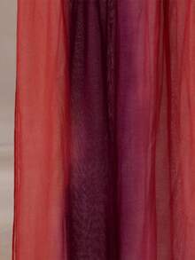 1 件水彩印花头巾，时尚优雅百搭女士围巾，轻质单面印花材质穆斯林头巾，适合所有季节，适合日常穿着或长袍 - 紫紅色 - 查看 5