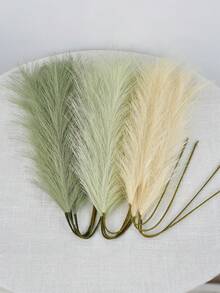 10支装 - 绿色芦苇草装饰，人造芦苇草花束，仿真芦苇花，家居客厅卧室花瓶装饰（绿色），家居装饰，圣诞装饰，房间装饰，圣诞节 - 彩色 - 查看 5