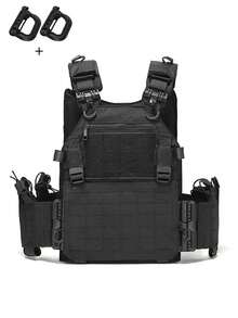 Gilet da caccia con sgancio rapido a un pulsante, espandibile e staccabile, con perforazioni laser, resistente all'abrasione e alla lacerazione, adatto per la caccia, la sopravvivenza all'aperto e altre applicazioni