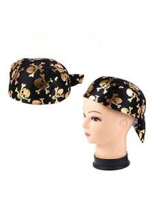 1pc Halloween Party Supplies, Unisex Pirate Hat, Pirate Captain Hat, Round Pirate Hat