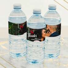 Custom Photo Water Bottle Label-38 Styles,10pcs Personalized Celebration Tags,Personalized DIY Bottle Water Waist Seal Stickers,Personalized Water Bottle Labels For Wedding, Birthday, Baptism , Wedding Thank You Stickers,Christmas Water Bottle Labels Waterproof - Christmas Party Decoration - Holiday Party Decor,For Housewarming,Chic Design - Multicolor - View 5
