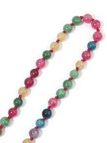 6mm Tourmaline Mala Beads Knotted Necklace For Women Men Japamala 108 Beads Yoga Meditation Rosary Prayer Jewelry Tassel Charm Bohemian Vintage Jewelry - Multicolor - View 7