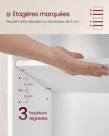 VASAGLE Bookcases - 白色 - 查看 4