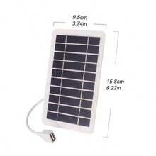 1pc Durable Magnetic Solar Charger Panel, 5V USB Output, Detachable Photovoltaic Module, Stabilized Power Supply For Power Banks, Phones, Outdoor Camping, Home, RV Use - Multicolor - View 4