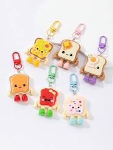 Cute Cartoon Realistic Toast Bread Slice Bag Charm Bag Accessory Winter Fall Y2K