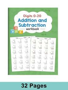 Cuaderno de práctica de escritura a mano de números españoles A4, libro de práctica de escritura cognitiva para educación de la primera infancia - Multicolor - Ver 12