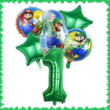 超级马里奥生日派对套装 - 18英寸铝箔气球和32英寸数码气球。生日派对装饰、家居装饰背景、完美生日派对装饰、生日墙面装饰、摄影工作室装饰用品。 - 彩色 - 查看 20