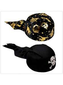 1pc Halloween Party Supplies, Unisex Pirate Hat, Pirate Captain Hat, Round Pirate Hat